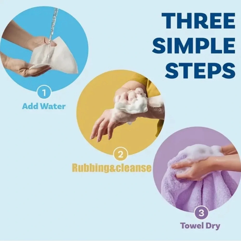 Rinse Free Hand Wash Towels Great For Camping Travel Gym Just Add Water
